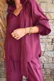 Larc Poet Blouse Aubergine